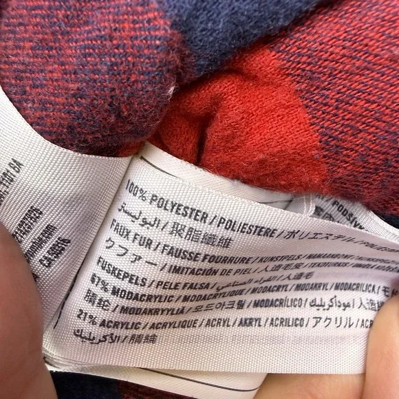 Abercrombie Kids Navy Parka Jacket Size 13/14 XL Sherpa Lined Fur Hood Coat - Picture 13 of 16